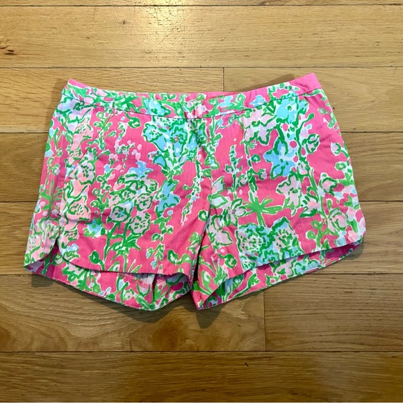 Lilly Pulitzer Adie Short Women's 0 - Southern Charm Floral Pink Green - Picture 3 of 7
